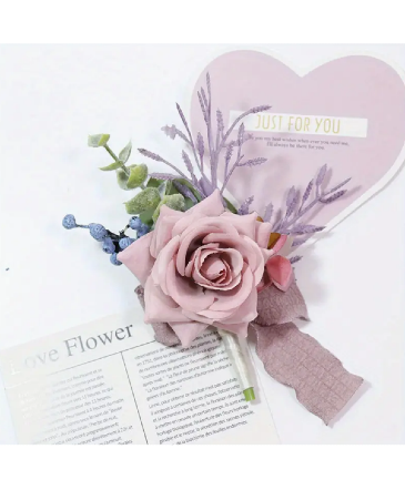 Dusty Pink Rose with Blueberries Boutonniere in Newmarket, ON | FLOWERS 'N THINGS FLOWER & GIFT SHOP