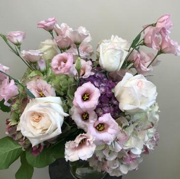 Dusty Rose Vase arrangement in Northport, NY | Hengstenberg's Florist
