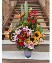 dz red rose & lavender -  tropical oasis #7 