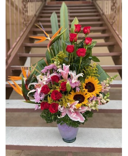 dz red rose & lavender - tropical oasis #7