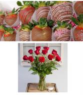 Dz. Roses and Dz. Chocolate Dipped Strawberries  Need 24 Hours Notice for the Strawberries 