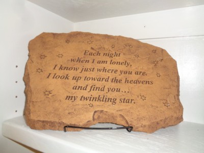 Each night when I am lonely... Cement Sympathy Stone