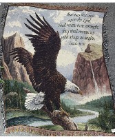 Eagle Throw Afghan Blanket