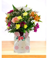 Easter Bunny Bag and Vase Arrangement