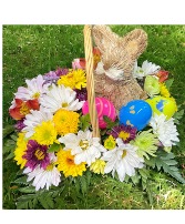 Easter bunny Easter basket arrangement