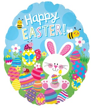 Easter Bunny Egg Shape Balloon Easter Gift