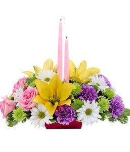 Spring Candle Centerpiece 