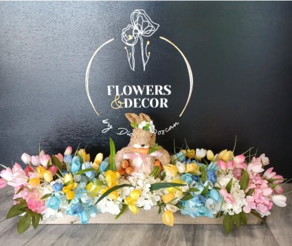 EASTER CENTERPIECE Silk Floral Arrangement