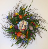Easter Cottontail Wreath Permanent Botanical 