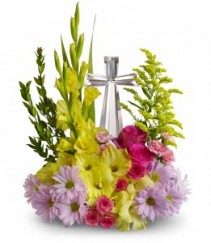 EASTER CRYSTAL CROSS FLOWERS FOR THOUGHT