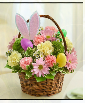 Easter Egg Basket With Bunny Ears 