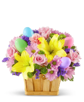 Easter Egg Floral Basket 