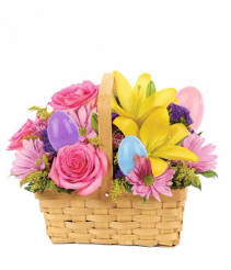 Easter Egg Floral Basket Arrangement