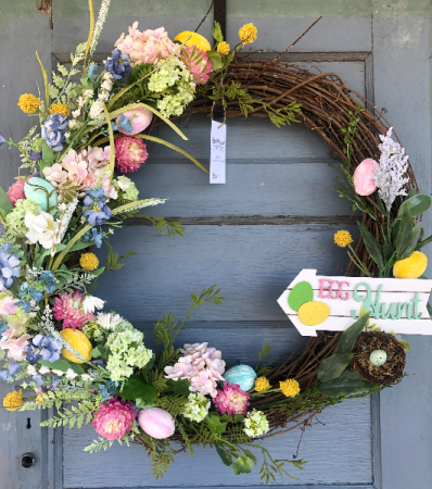 Easter Egg Hunt door wreath