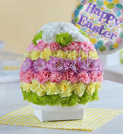 EASTER EGG OF BLOOMS CENTERPIECE