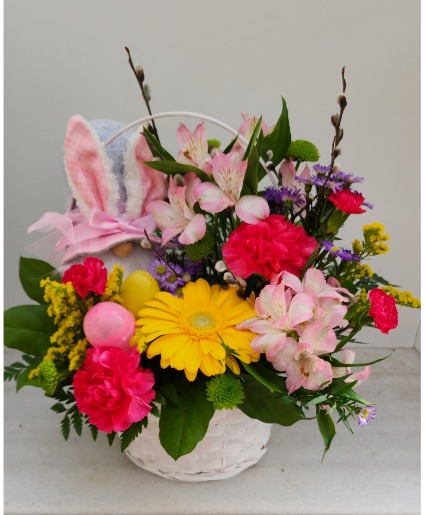 Easter Mischief basket arrangement