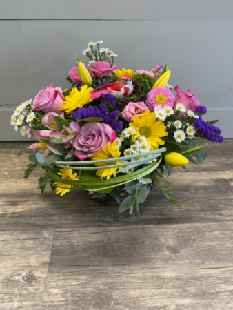 Spring bird nest basket