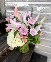Easter Pinks Fresh Flower Arrangement