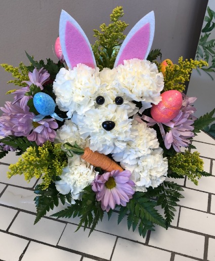 Easter Pup Basket Arrangement