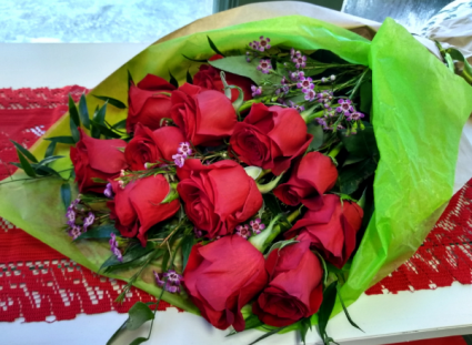 Eco-Friendly Rapt in Love Wrapped Cut Flowers
