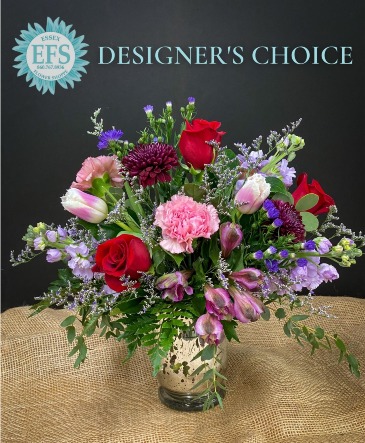 EFS's Surprise Me Mix Designer's Choice Vase Arrangement in Essex, CT | ESSEX FLOWER SHOPPE & GREENHOUSE