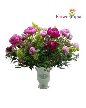 Elegance Luxury Peonies Arrangement in Miami, FL | FLOWERTOPIA Elegance Luxury Peonies Arrangement in Miami, FL | FLOWERTOPIA