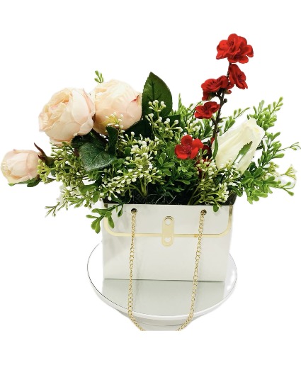 'Elegance in Bloom Silk flower arrangement