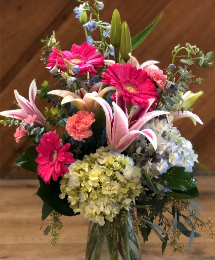 Elegance in Pink Fresh Arrangement