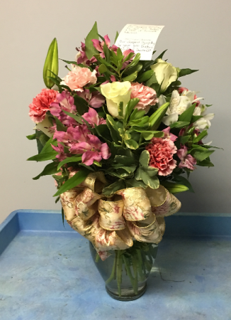 Elegance in Pink Vase Arrangement