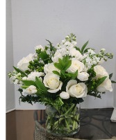 Elegance in white Romantic  arrangement 
