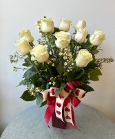 Elegance in White Roses 