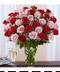 Elegance Long stem Pink and Red Roses 