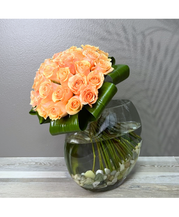 Two doz red roses wrap bouquet arranged by a florist in Las Vegas