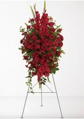 Elegant all red spray Standing Spray