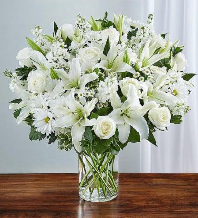 Elegant All white - 491 Vase Arrangement