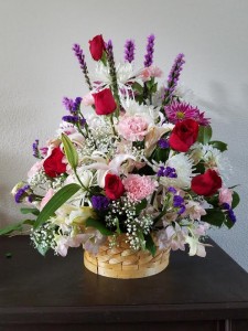 Elegant Basket Mixed with Roses, Lilies, Daisies, Carnations and more! in Clearwater, FL | FLOWERAMA
