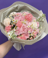 Elegant Blooms Wrapped Bouquet