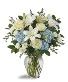 Elegant Blue Vase Arrangement