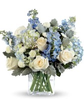 Elegant Blue & White Garden Arrangement 