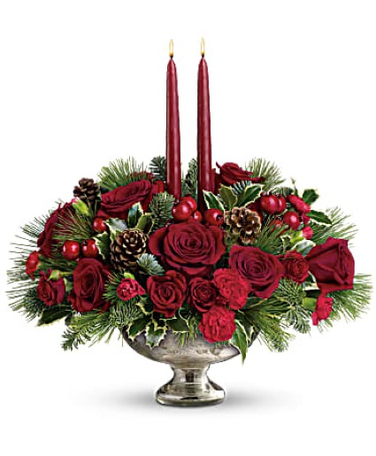 Elegant Christmas Centerpiece  Designers choice 