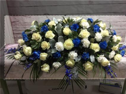 Elegant Goodbye Blue, Silver, White