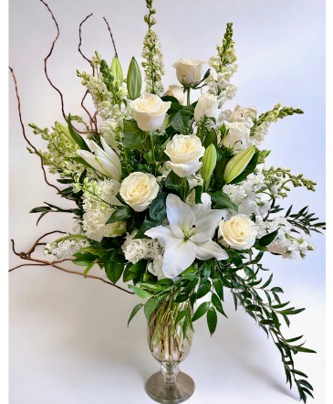 Elegant Ivory  Arrangement of Flowers in Riverside, CA | Willow Branch Florist of Riverside