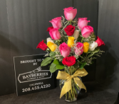Elegant Mixed Rose Bouquet 18 Rose Arrangement
