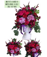 Elegant Passion Urn Arrangement Fresh cut flowers 