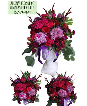 Elegant Passion Urn Arrangement Fresh cut flowers 