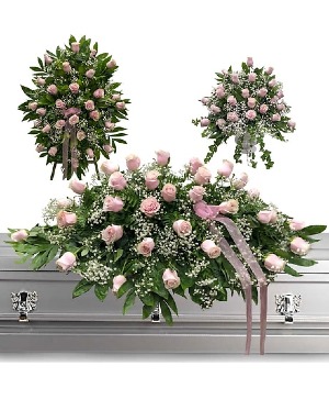 Elegant Pink Rose 3 pc set 3 pc set
