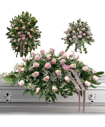Elegant Pink Rose 3 pc set 3 pc set