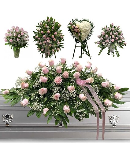 Elegant Pink Rose 5 pc set 5 pc set
