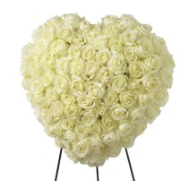 Elegant Remembrance Heart Wreath  