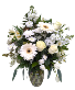 Elegant Romance in White Vase Arrangement